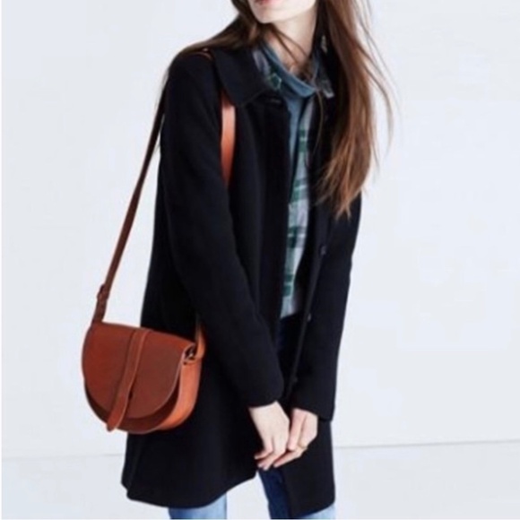 Madewell Sweaters - MADEWELL Merino Wool Structured Sweater Coat Black Size Medium